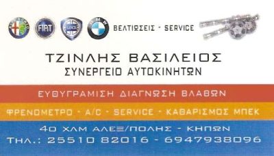 ΣΥΝΕΡΓΕΙΟ ΑΥΤΟΚΙΝΗΤΩΝ ΑΛΕΞΑΝΔΡΟΥΠΟΛΗ-ΤΖΙΝΛΗΣ ΒΑΣΙΛΕΙΟΣ
