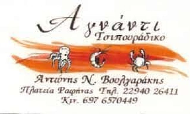 ΒΟΥΛΓΑΡΑΚΗΣ ΑΝΤΩΝΙΟΣ – ΑΓΝΑΝΤΙ – ΜΕΖΕΔΟΠΩΛΕΙΟ ΡΑΦΗΝΑ ΑΤΤΙΚΗΣ