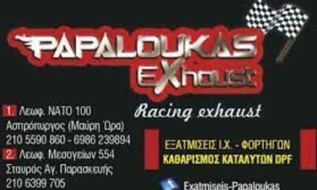 ΠΑΠΑΛΟΥΚΑΣ ΑΝΑΣΤΑΣΙΟΣ | ΕΞΑΤΜΙΣΕΙΣ ΑΥΤΟΚΙΝΗΤΩΝ ΑΣΠΡΟΠΥΡΓΟΣ