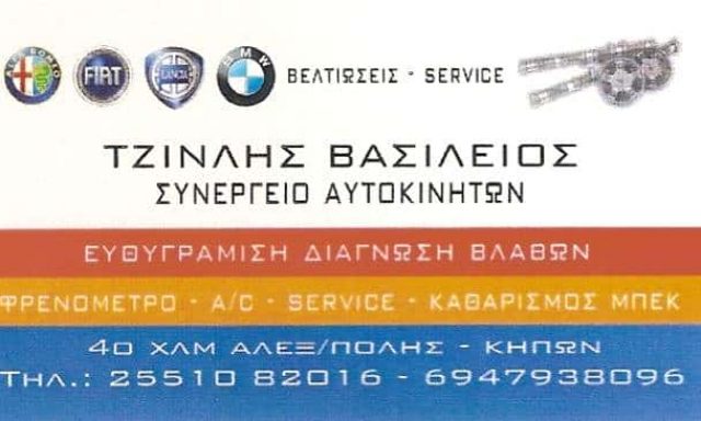 ΣΥΝΕΡΓΕΙΟ ΑΥΤΟΚΙΝΗΤΩΝ ΑΛΕΞΑΝΔΡΟΥΠΟΛΗ-ΤΖΙΝΛΗΣ ΒΑΣΙΛΕΙΟΣ