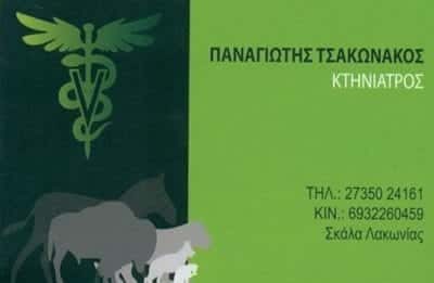 ΚΤΗΝΙΑΤΡΟΣ ΣΚΑΛΑ ΛΑΚΩΝΙΑΣ-ΤΣΑΚΩΝΑΚΟΣ ΠΑΝΑΓΙΩΤΗΣ