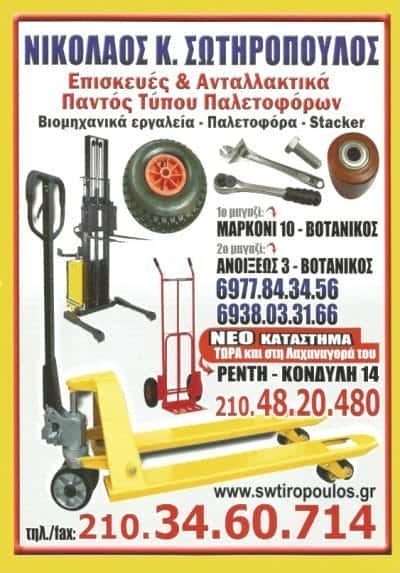 ΣΩΤΗΡΟΠΟΥΛΟΣ ΝΙΚΟΛΑΟΣ – ΒΙΟΜΗΧΑΝΙΚΑ ΕΡΓΑΛΕΙΑ ΒΟΤΑΝΙΚΟΣ ΑΘΗΝΑ